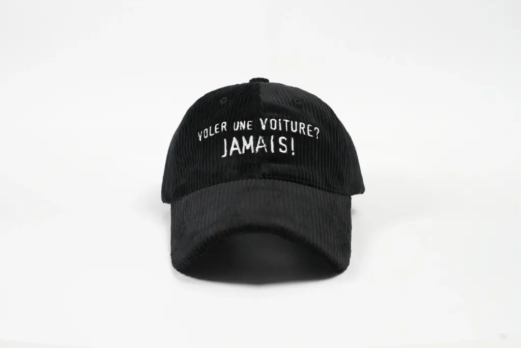 Casquette "Voler une voiture ? Jamais !"