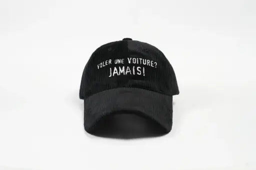 Casquette "Voler une voiture ? Jamais !"